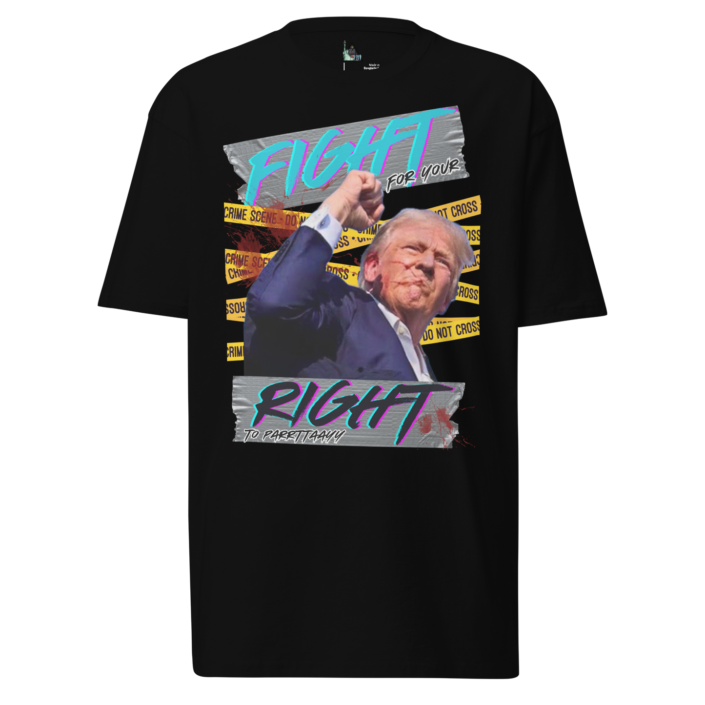 FIGHT TO PARTY premium heavyweight tee